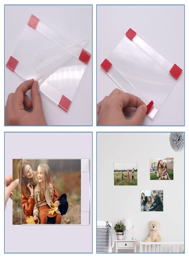 DZZ 6x4 Picture Frame Set of 6,Acrylic Picture Frames Wall Mounting Displays 6 by 4 Inch Picture,Clear Picture Photo Frames for Home,Office,Hotel- Horizontally (6 Pack) - Image 5